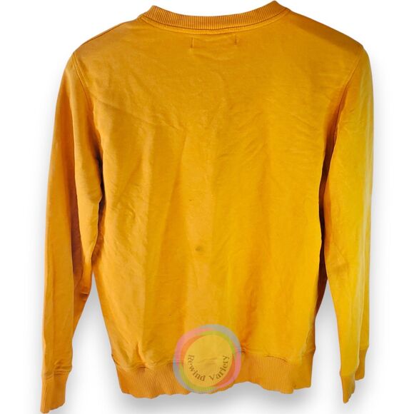 H&M LOGG Sweatshirt Mens Medium Yellow Blue SUSTAIN Graphic Cal Bears Team Color - Picture 2 of 10